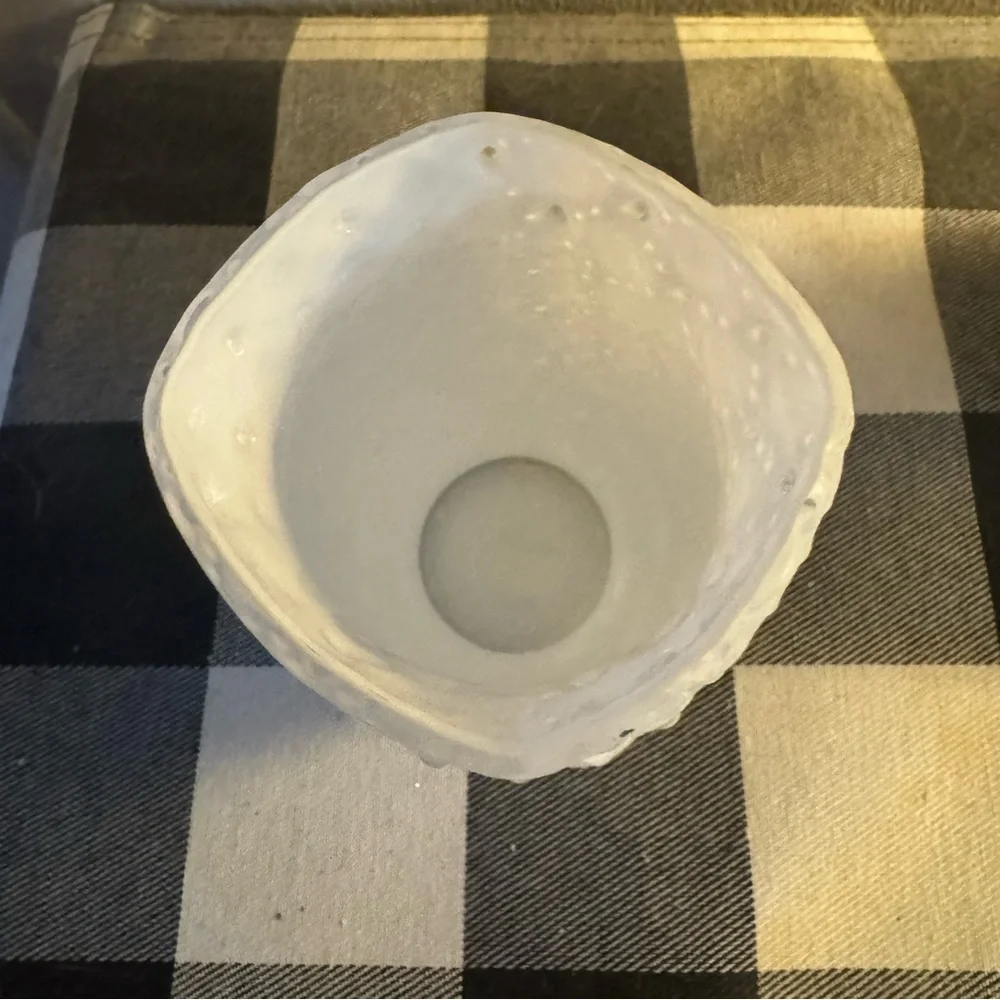 White Glass Vase Simple Shabby Chic